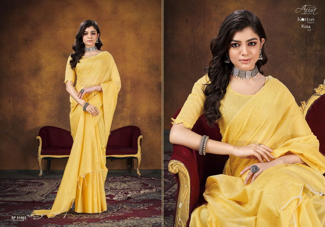 Aura Kosa Vol 9 Cotton Daily Wear Sarees Catalog
